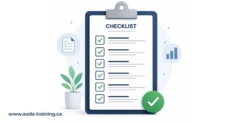 AODA audit checklist structure minimal visual