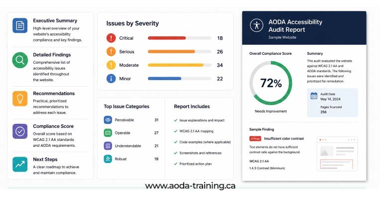 aoda accessibility audit report components