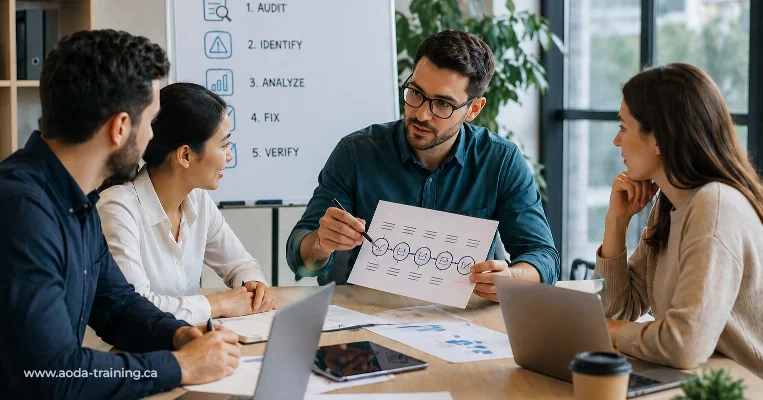 AODA compliance audit process workflow overview